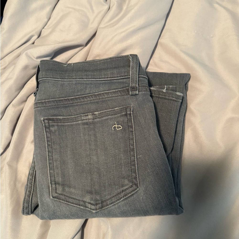 Rag & bone gray 10 inch capri